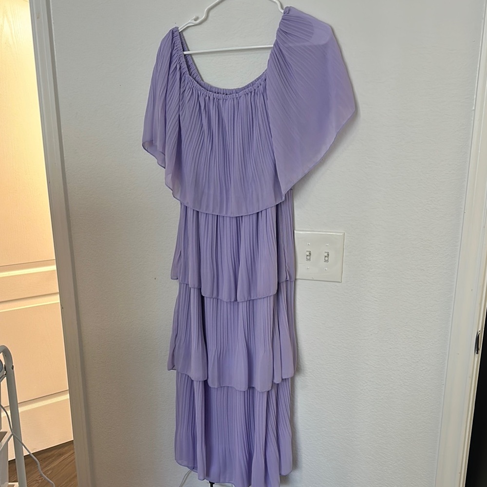 Elegant Lavender Tiered Dress